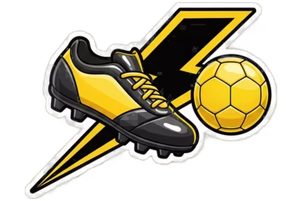 Bwin — Emblème chaussure de football et éclair